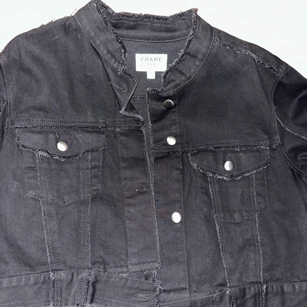 NWOT Frame Black Denim Jacket